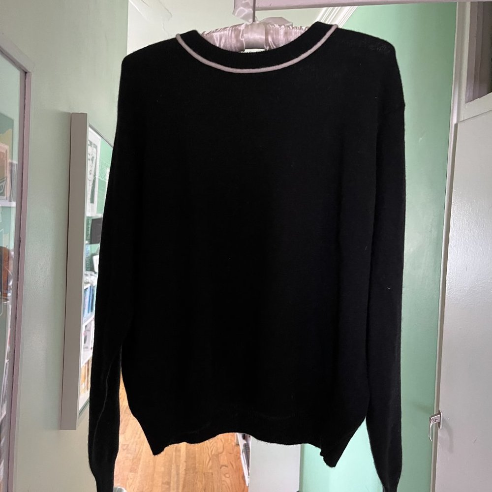 NWT Frame Jersey Sweater in Black / Noir Size Medium
